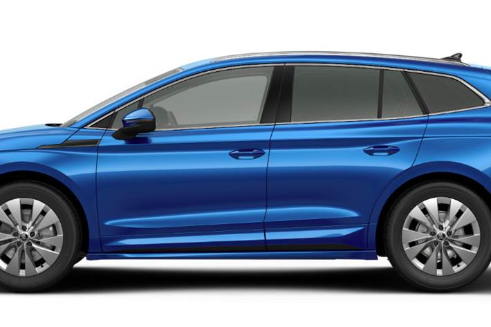 Blå Skoda Enyaq fra 2026