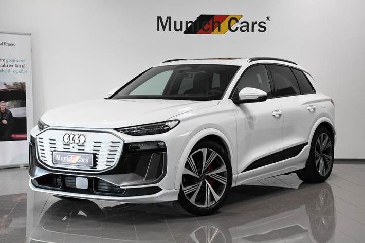 Hvid Audi Q6 e-tron fra 2025