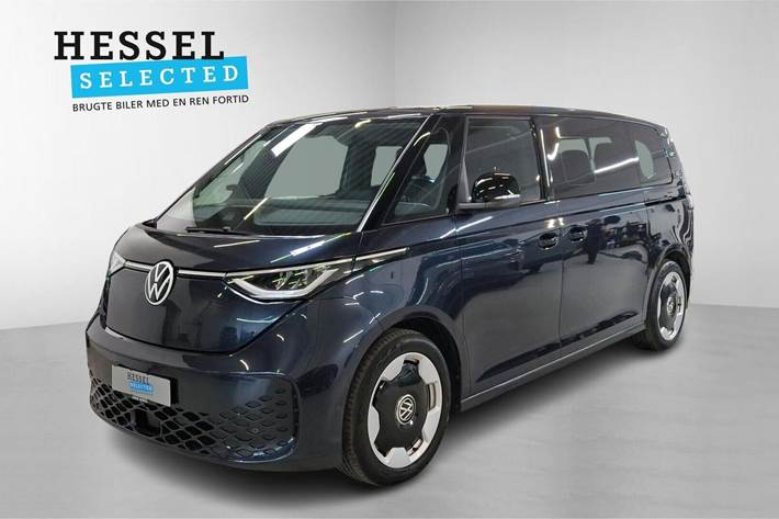 Blå VW ID.Buzz fra 2025 set udefra