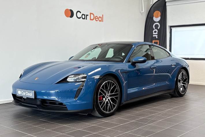 Blå Porsche Taycan 4S fra 2021