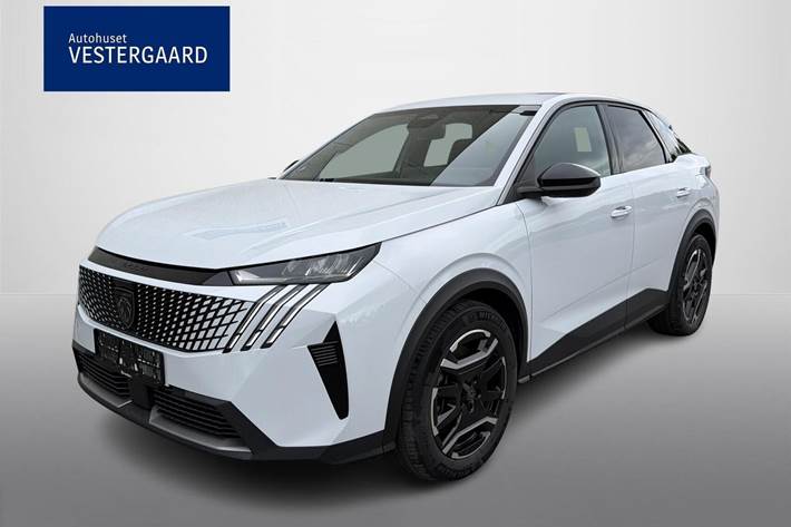 Hvid Peugeot e-3008 fra 2024 set udefra