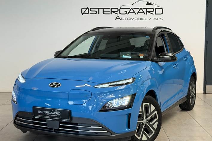 Blå Hyundai Kona fra 2021