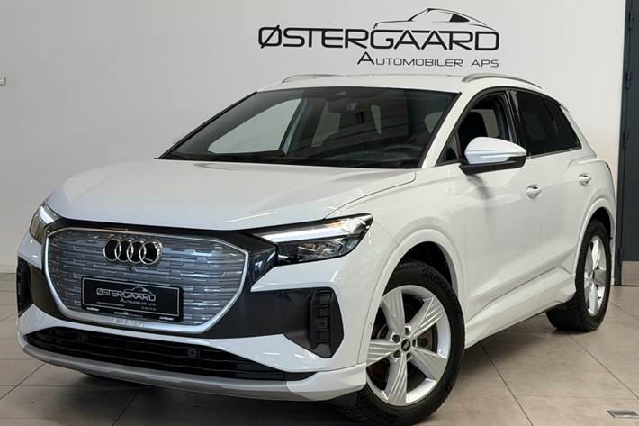 Hvid Audi Q4 e-tron fra 2023