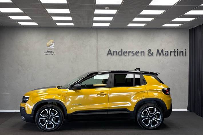 Gul Jeep Avenger fra 2023