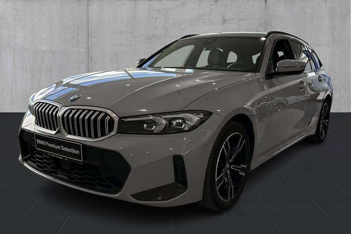 Grå BMW 320e fra 2024 set udefra