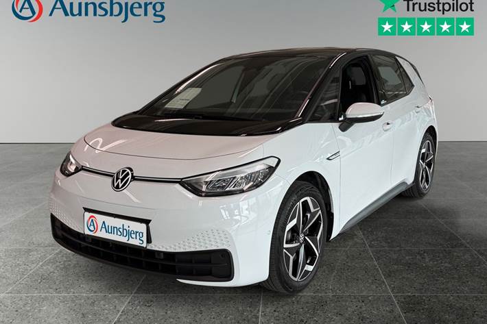 Hvid VW ID.3 fra 2023 set udefra