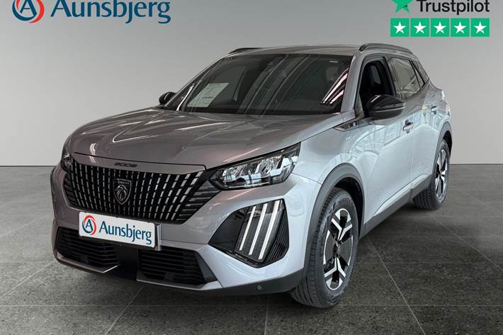Sølv Peugeot e-2008 fra 2025 set udefra