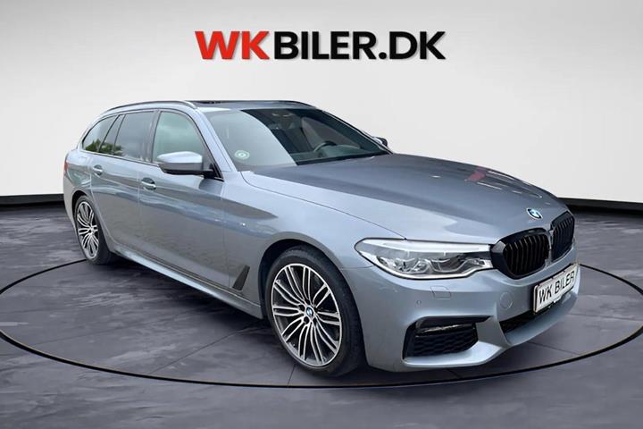 Grå BMW 530d fra 2018 set udefra