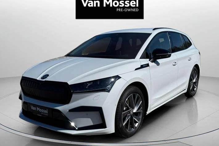 Hvid Skoda Enyaq fra 2022