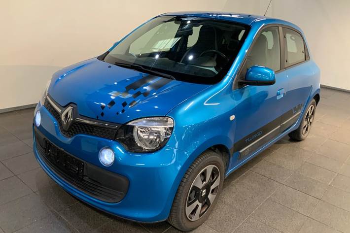 Blå Renault Twingo fra 2014 set udefra