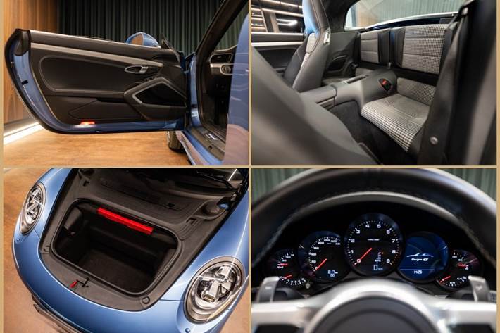 Blå Porsche 911 Targa 4S fra 2016