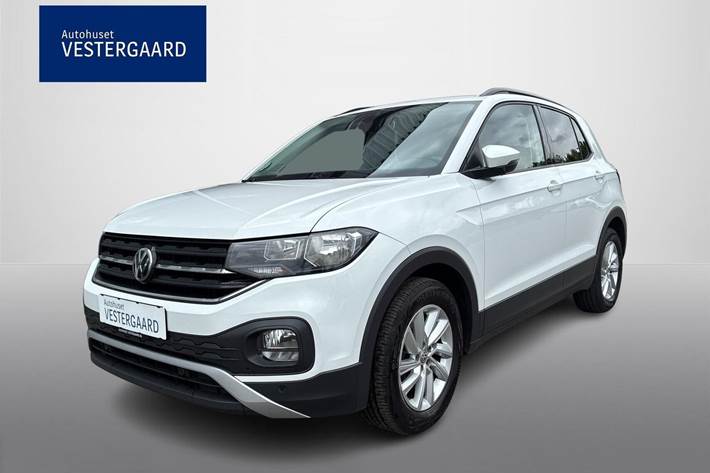 Hvid VW T-Cross fra 2020 set udefra