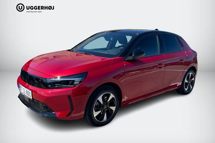 Rød Opel Corsa-e fra 2023