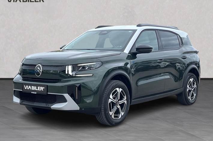 Grøn Citroën e-C3 Aircross fra 2025 set udefra