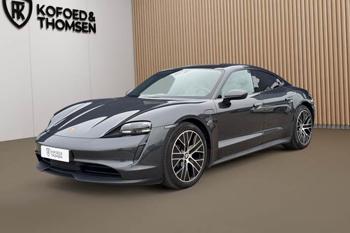 Grå Porsche Taycan fra 2021