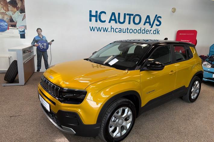 Gul Jeep Avenger fra 2023