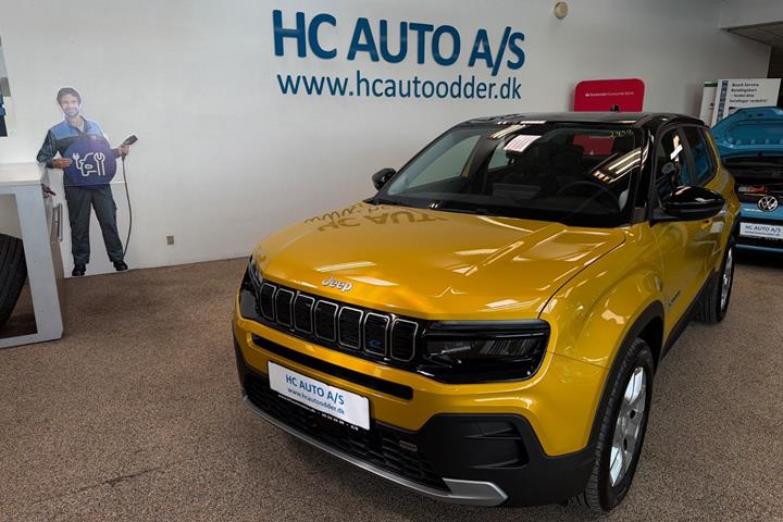 Gul Jeep Avenger fra 2023