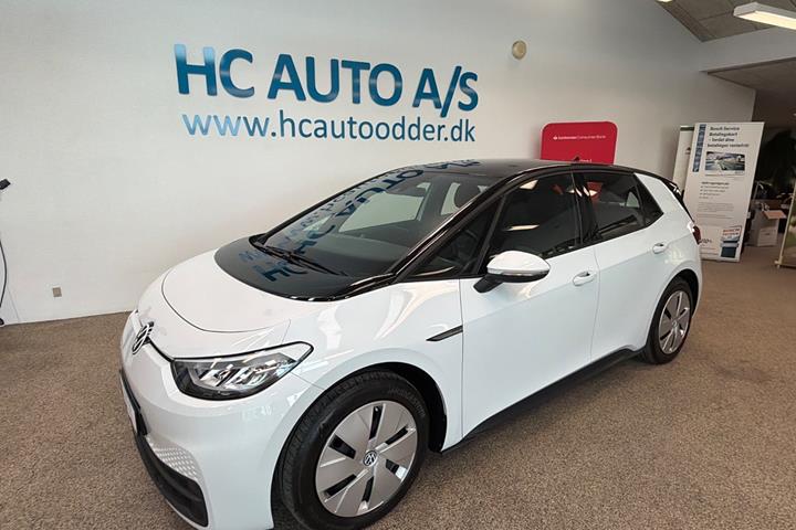 Hvid VW ID.3 fra 2021 set udefra