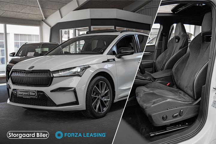 Hvid Skoda Enyaq fra 2022