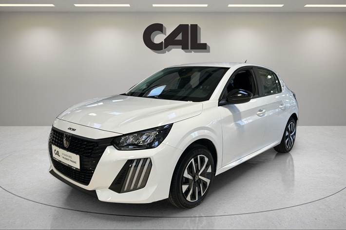 Hvid Peugeot e-208 fra 2025