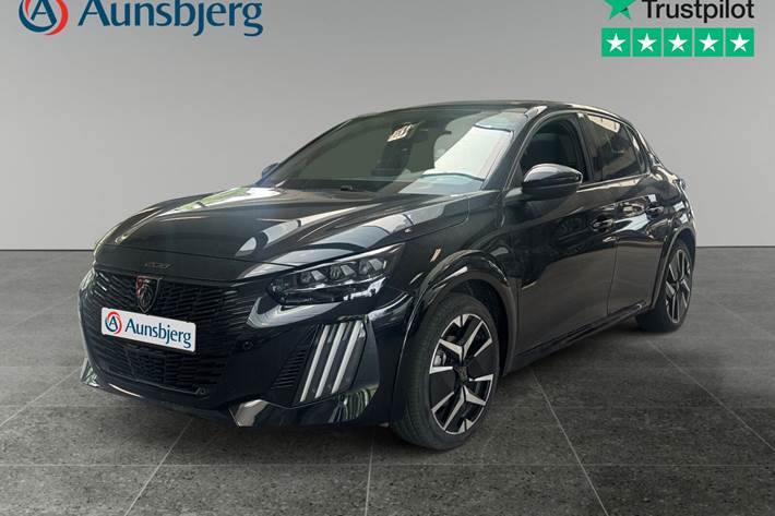 Sort Peugeot e-208 fra 2025