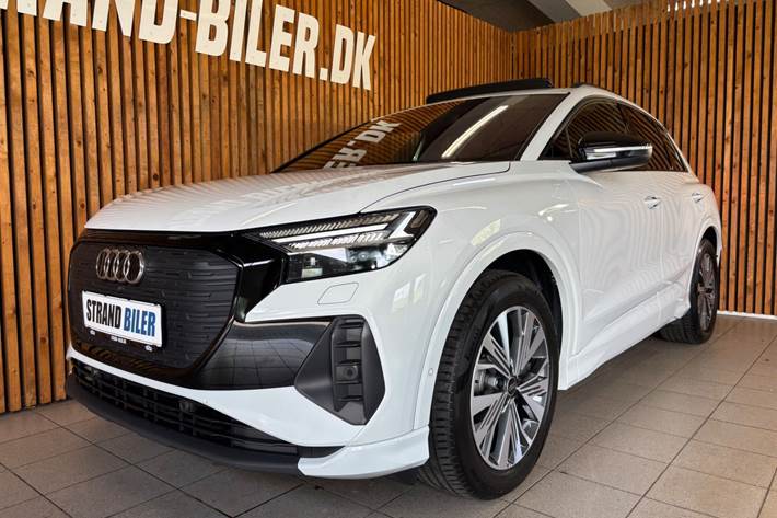 Hvid Audi Q4 e-tron fra 2023