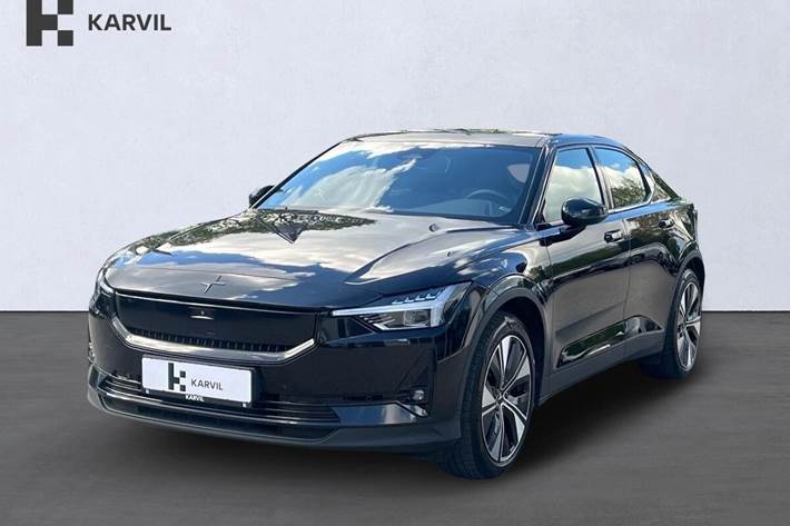 Sort Polestar 2 fra 2024 set udefra