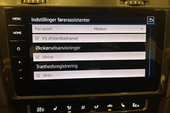 Grå VW e-Golf VII fra 2020