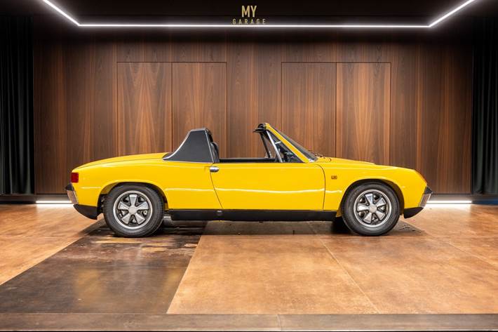 Gul Porsche 914 fra 1970