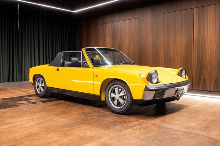 Gul Porsche 914 fra 1970