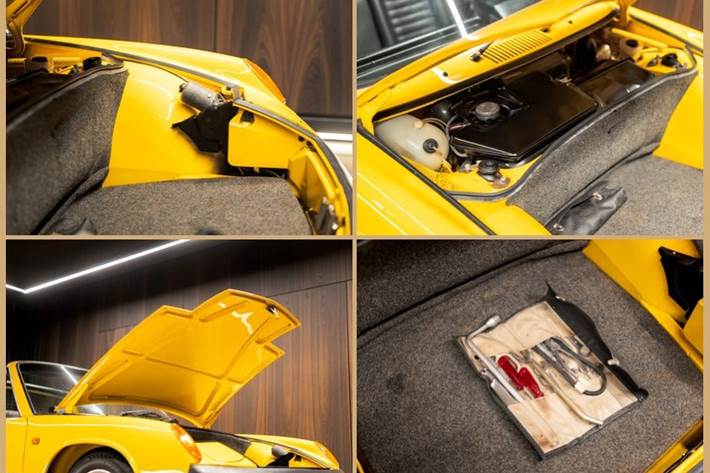 Gul Porsche 914 fra 1970