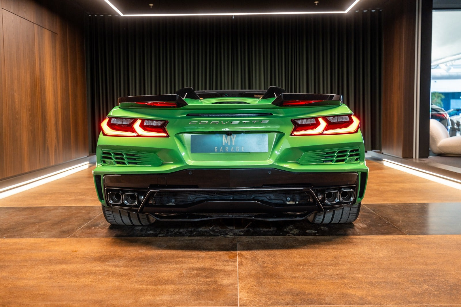 Grøn Chevrolet Corvette fra 2025