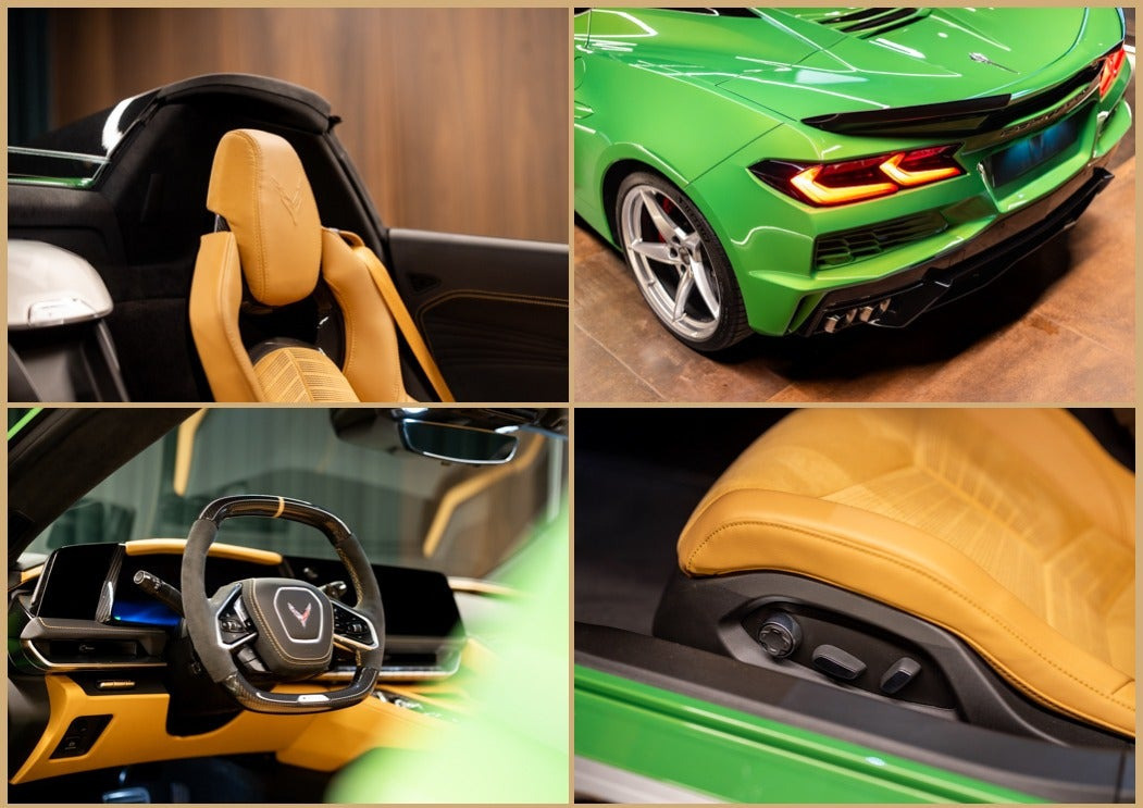 Grøn Chevrolet Corvette fra 2025