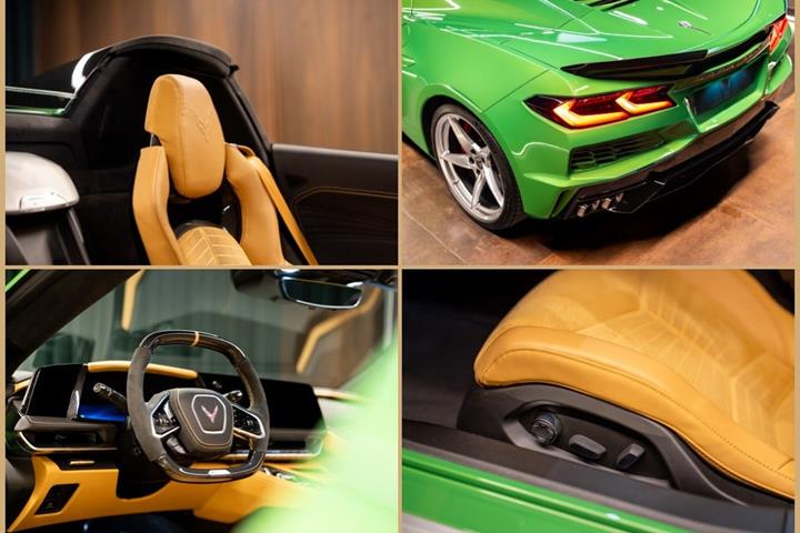 Grøn Chevrolet Corvette fra 2025