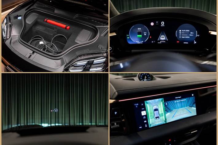 Sort Porsche Macan 4 fra 2024