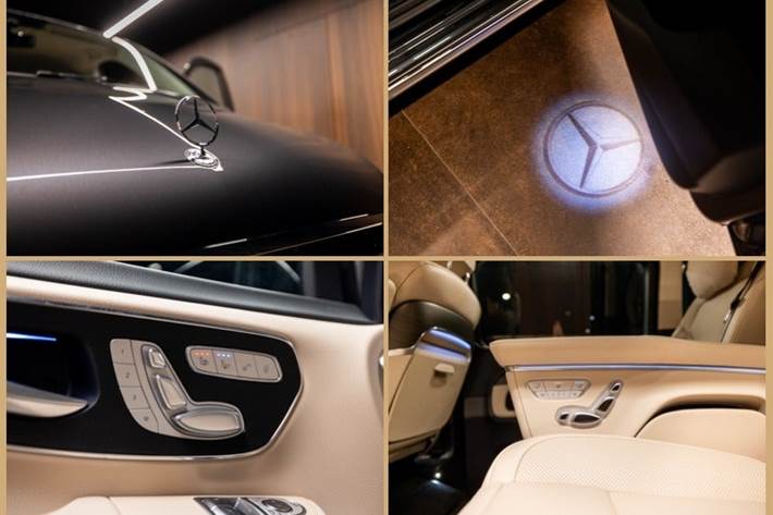 Grå Mercedes V300 d fra 2024