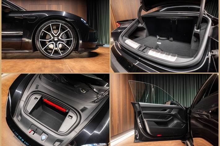 Sort Porsche Taycan fra 2025