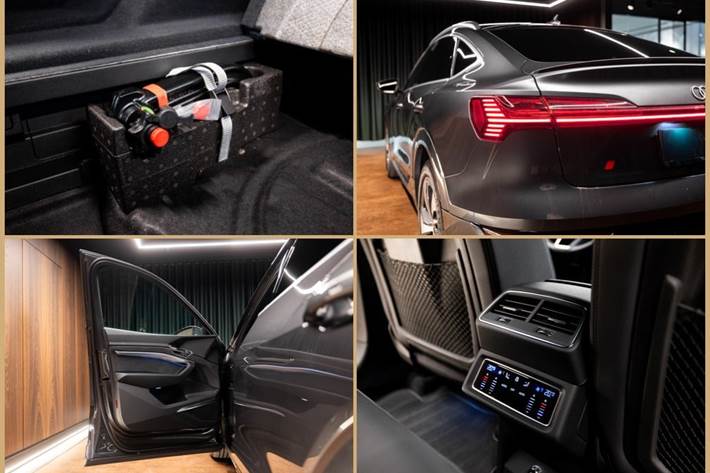 Grå Audi Q8 e-tron fra 2024