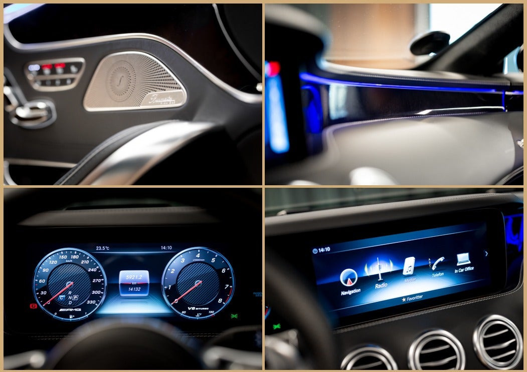 Sort Mercedes S63 fra 2019