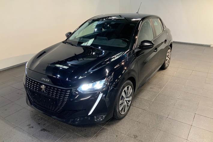 Sort Peugeot 208 fra 2020 set udefra