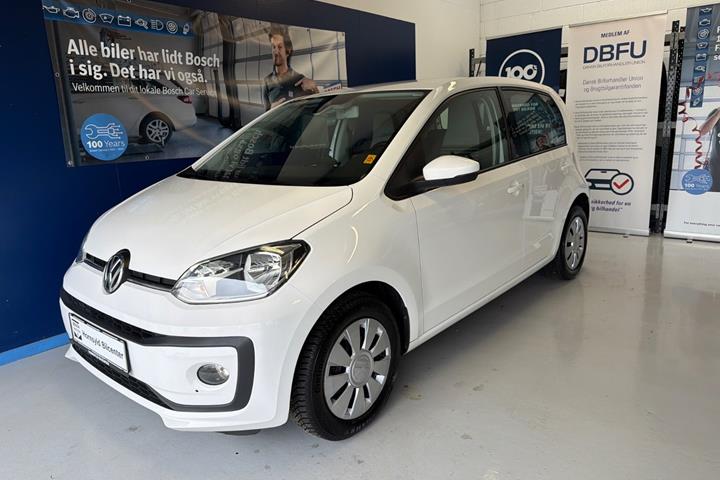 Hvid VW UP! fra 2019 set udefra