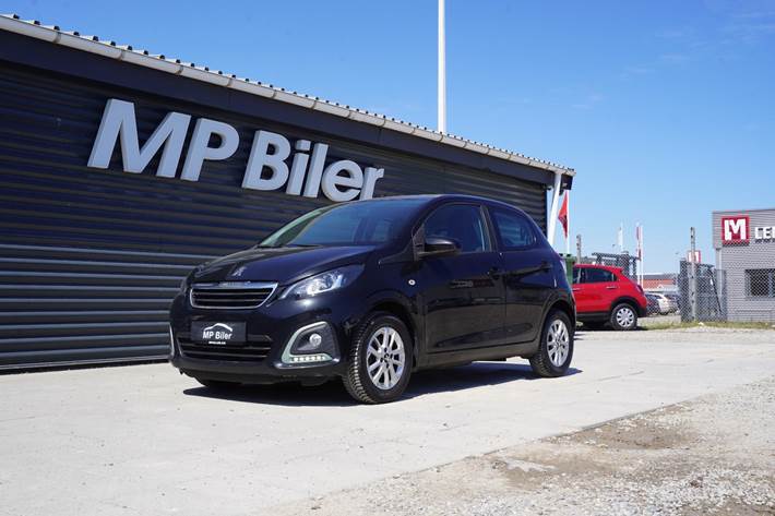 Sort Peugeot 108 fra 2019 set udefra