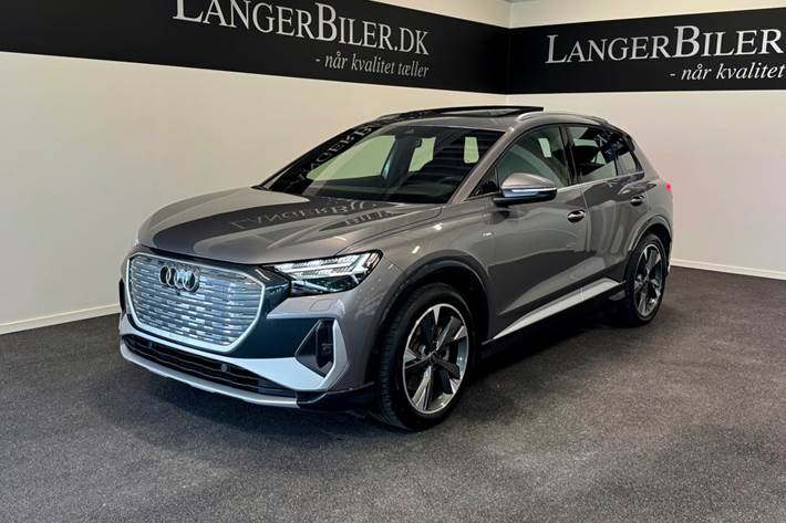 Grå Audi Q4 e-tron fra 2024