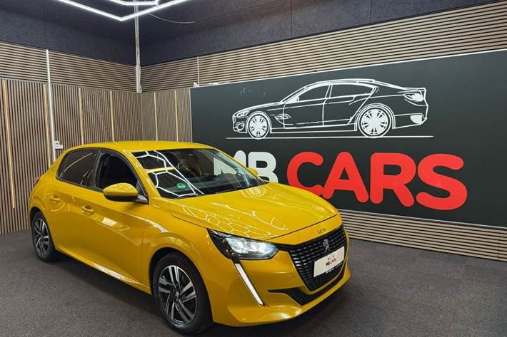 Gul Peugeot 208 fra 2020