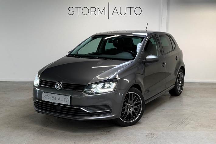 Grå VW Polo fra 2017 set udefra