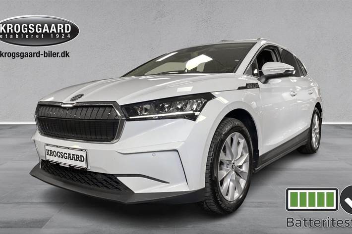 Hvid Skoda Enyaq fra 2022