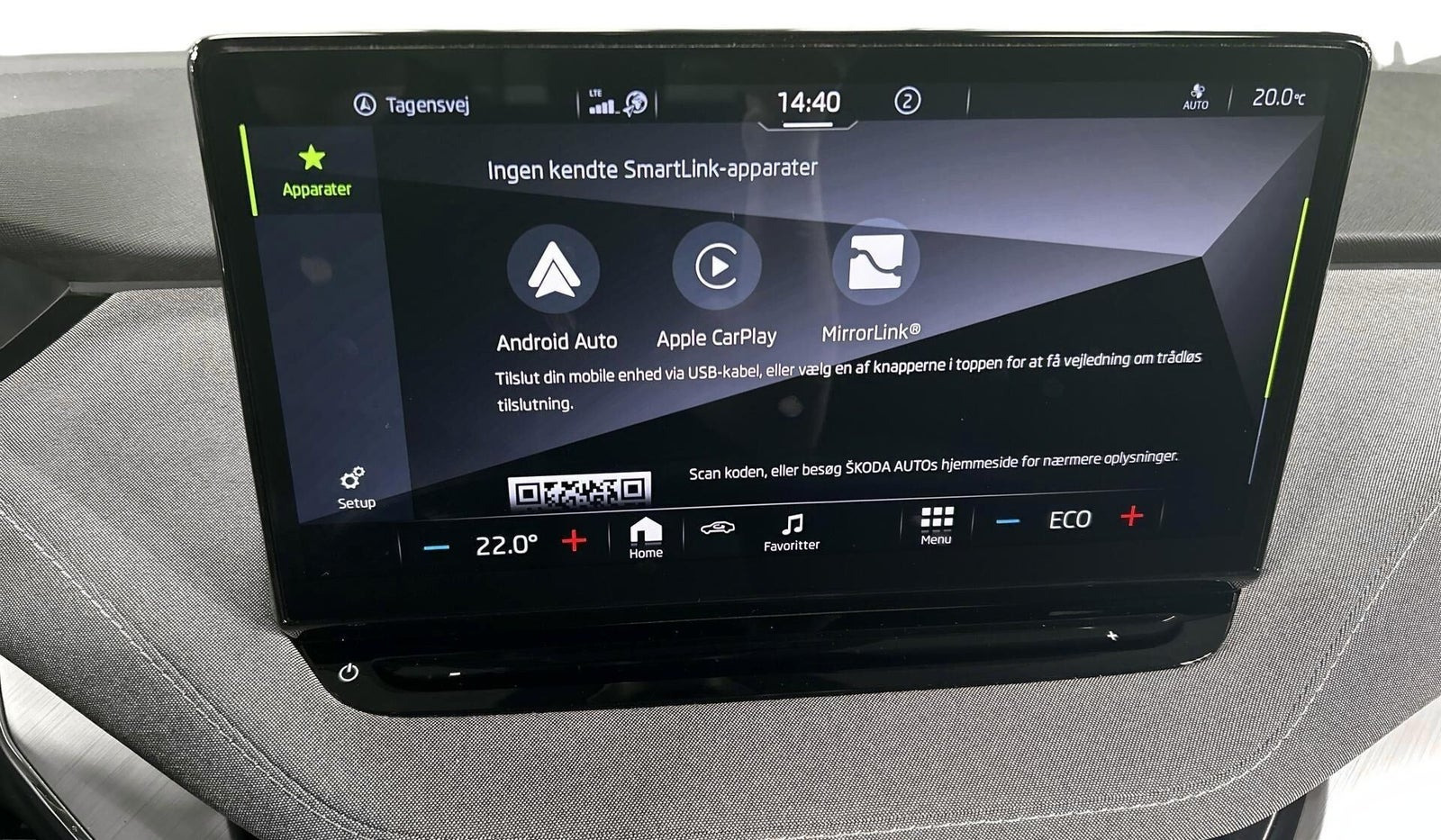 Blå Skoda Enyaq fra 2023