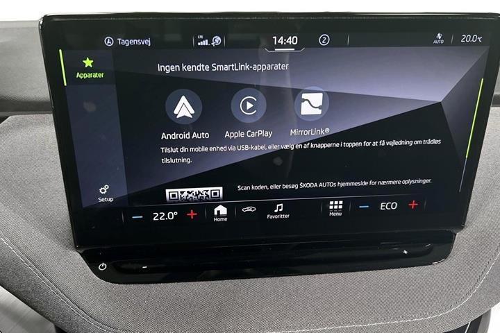 Blå Skoda Enyaq fra 2023