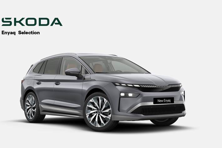 Grå Skoda Enyaq fra 2026