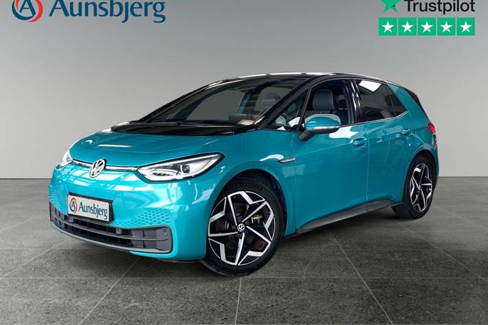 Turquoise VW ID.3 fra 2022 set udefra